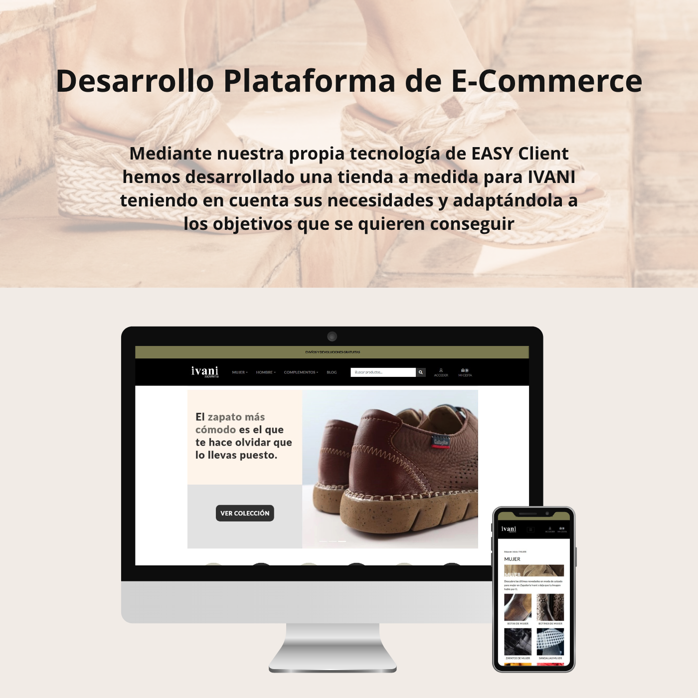 Desarrollo plataforma e-commerce Zapateria IVANI