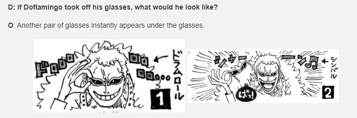 Eiichiro Oda revela como é o rosto do Doflamingo sem óculos em One