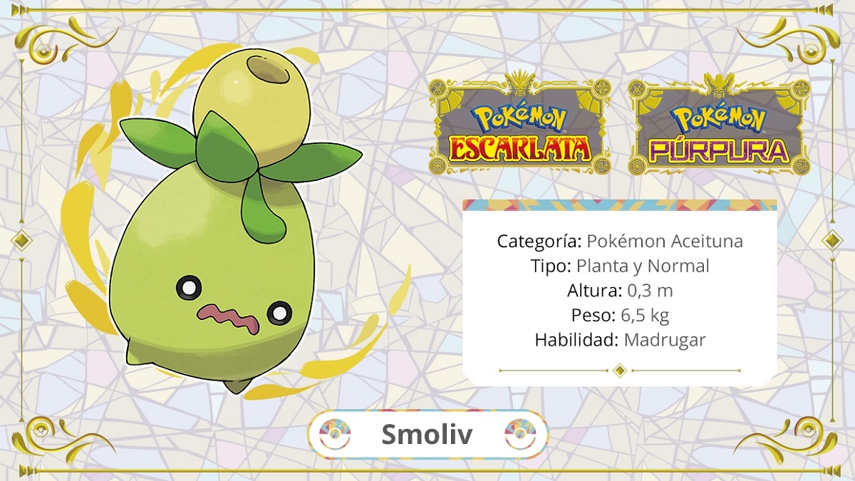 Smoliv – Pokédex - Guía Pokémon Escarlata y Pokémon Púrpura