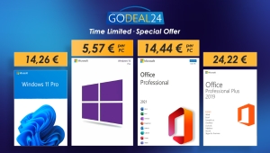 Licencias originales de Windows 10 a partir de 5.57€ y de Office por 14.44€ en godeal24