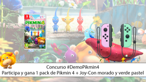 #DemoPikmin4: Ganador de un pack Pikmin 4 + Par de mandos Joy-Con Morado y Verde pastel