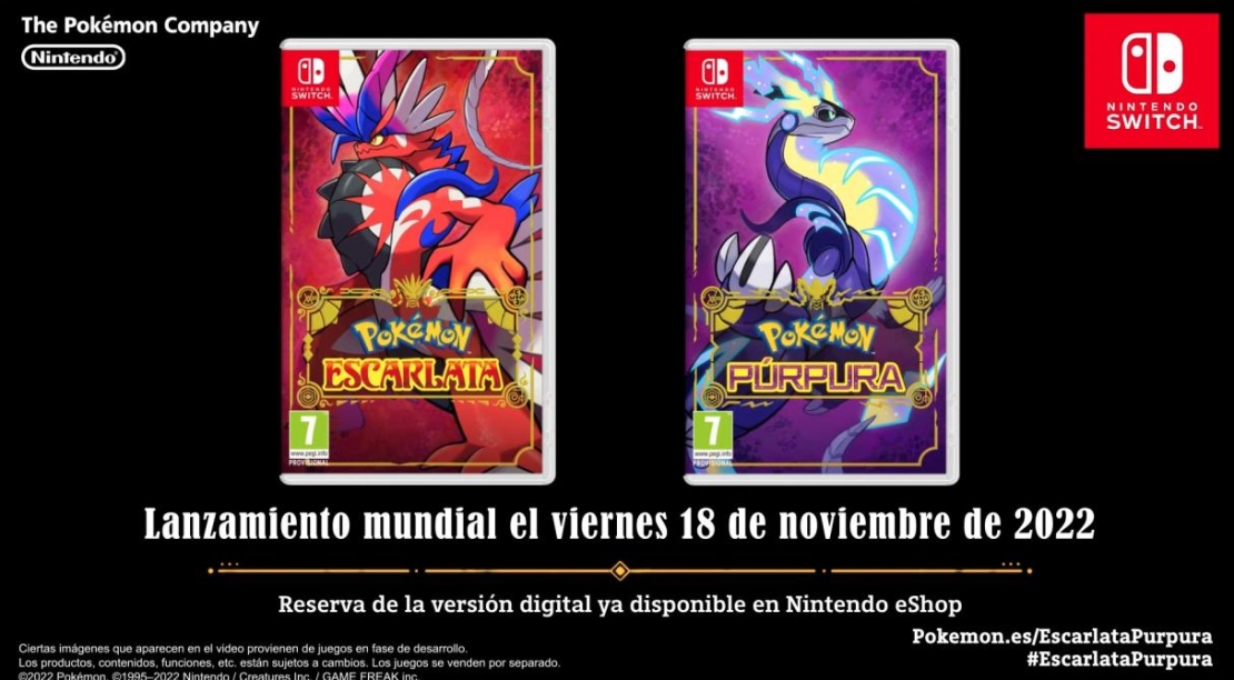 Pokémon Escarlata y Pokémon Púrpura llegan el 18 de noviembre! (Nintendo  Switch) 