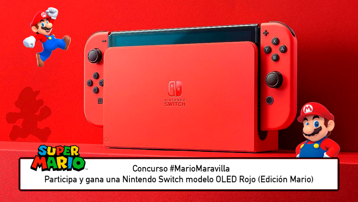 Sorteo #MarioMaravilla: gana una Nintendo Switch Modelo OLED rojo