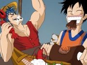 ¡La combinación más potente! ¡La lucha de Luffy y Toriko!