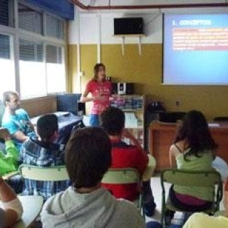 Alfonso Mera y Dolo imparten una charla en el IES Monte Castelo