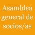 Asamblea General de Socios/as, viernes 3 de agosto
