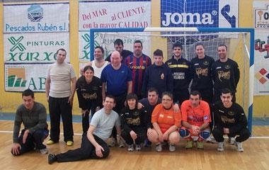 El Burela FS comparte entrenamiento con la Fundación Eu Son