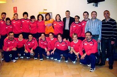 El Burela FSF, arropado por Raquel Arias en la Copa de España