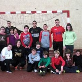 El CEIP Cervo entrena con el Burela FS