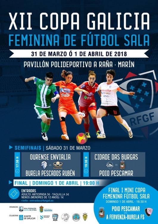 Marín, sede da fase final de Copa Galicia Feminina (31 de marzo e 1 de abril)
