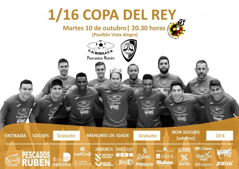 Martes 10, Copa do Rei en Vista Alegre con Santiago Futsal 