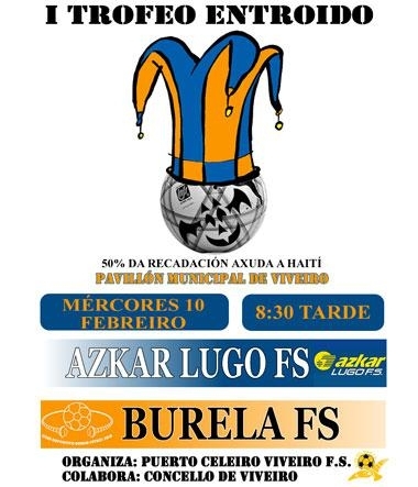 O Burela FS medirase ao Azkar no I Trofeo Entroido de Viveiro (mércores 10, 20.30 horas)