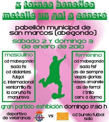 O Burela FS recibirá 2010 co Torneo Benéfico 'Mételle un Gol ó Cancro'