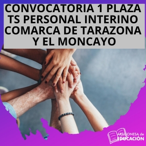 CONVOCATORIA 1 PLAZA TS PERSONAL INTERINO COMARCA DE TARAZONA Y EL MONCAYO