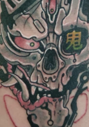 Tatuaje cyber hannya japones irezumi color