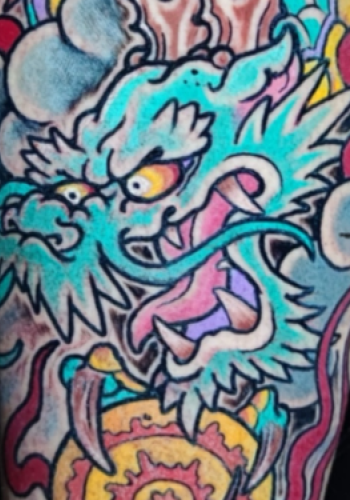 Tatuaje dragÃ³n japonÃ©s ryujin tatsu irezumi color galicia