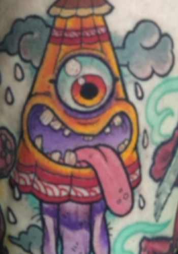 Tatuaje karakassa obake yokai japones irezumi color galicia