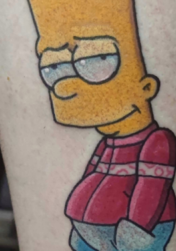 tatuaje bart simpson color cartoon