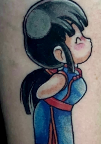 tatuaje chichi anime dragonball color