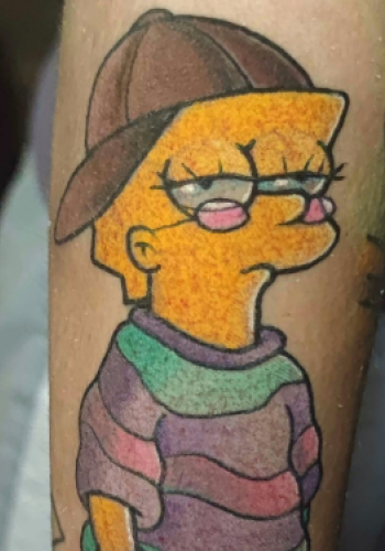 tatuaje lisa simpson color cartoon