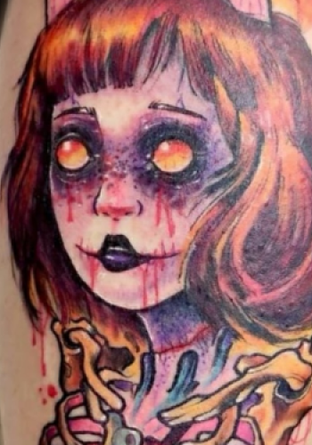 Tatuaje anime chica gore