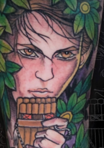 Tatuaje Peter pan neotradicional color