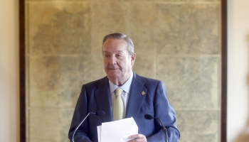 Santiago Rey Fernández-Latorre durante su discurso