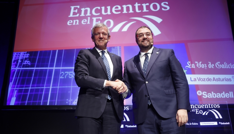 La Corporación Voz reúne a los presidentes de Galicia y de Asturias en la quinta edición de Encuentros en el Eo