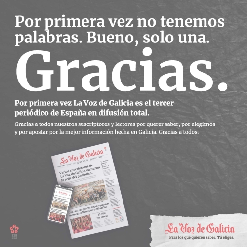 La Voz de Galicia, tercer periódico de España en difusión total