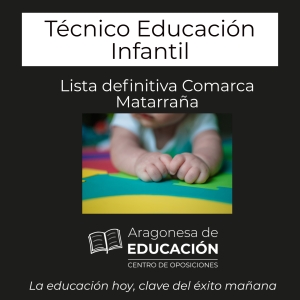 OPOSICIONES TÉCNICO EDUCACIÓN INFANTIL COMARCAS