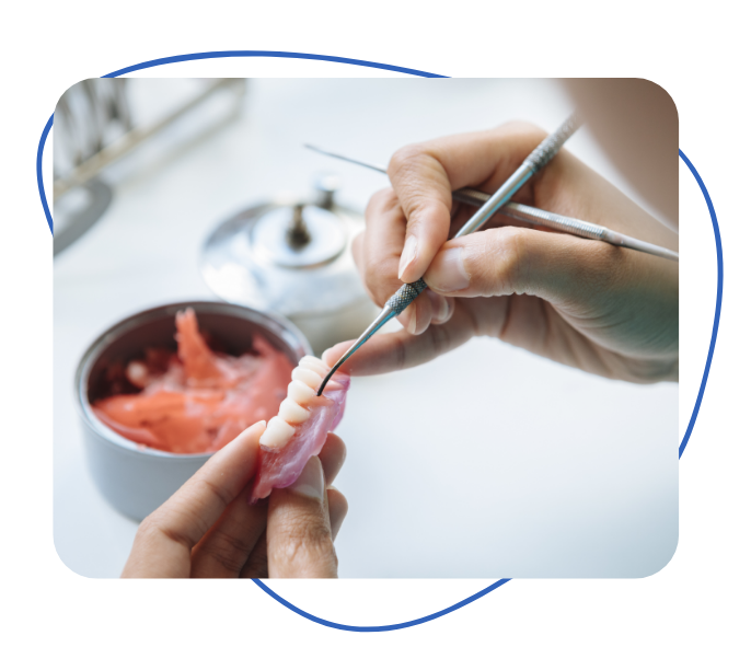 Realizando una prótesis dental