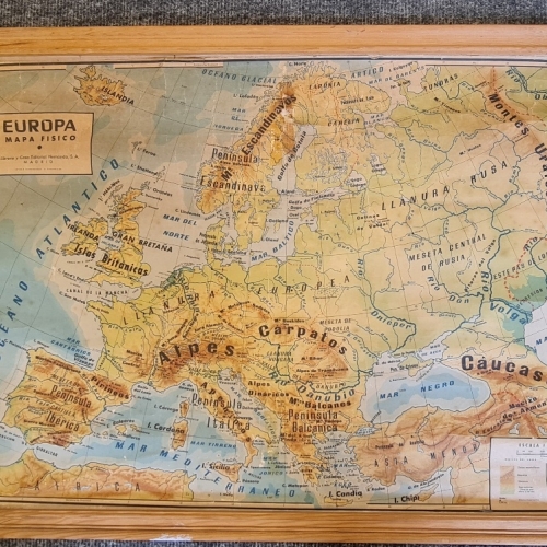 Comprar cuadro Mapa Europa físico - Mapas 